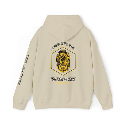 Deep Sea Diver - Forged in the Seas MAK V Dive Helmet - Unisex Heavy Blend™ Hooded Sweatshirt