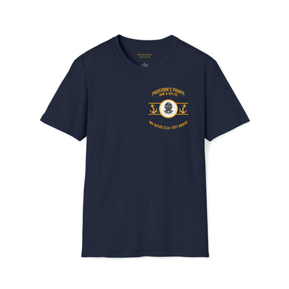 My Office is 6+ Feet Under w/ MAK V Dive Helmet Unisex Softstyle T-Shirt