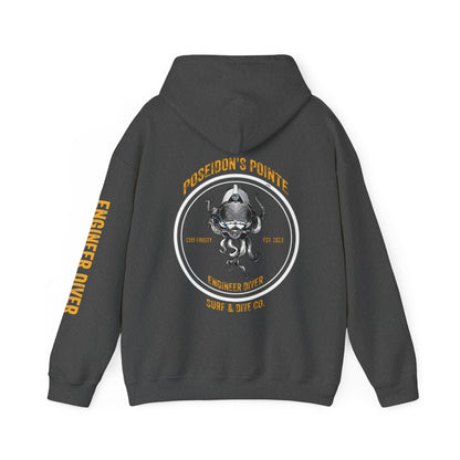 Engineer Diver - Skullupus in Kirby Morgan Helmet - Unisex Heavy Blend™ Hooded Sweatshirt