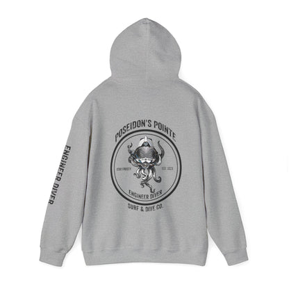 Engineer Diver - Skullupus in Kirby Morgan Helmet - Unisex Heavy Blend™ Hooded Sweatshirt