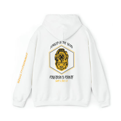 Commercial Diver - Forged in the Seas MAK V Dive Helmet - Unisex Heavy Blend™ Hooded Sweatshirt