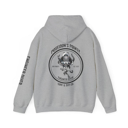 Engineer Diver - Skullupus in Kirby Morgan Helmet - Unisex Heavy Blend™ Hooded Sweatshirt